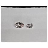 2 Rose Quartz Loose Cut Gemstones