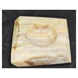 Vintage MCM Banded Agate Ashtray