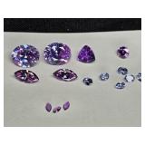 Various Cuts of Loose Amethyst Gemstones