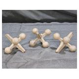3 Cast Iron Jacks Paperweights