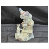 1985 LLadro Pierrot with Concertina and Puppy