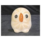 Vtg Hand Painted Mexican Tonala Pottery Owl Figure