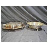 Silver Plated Lidded Serving Dish & Handled Bowl