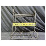 Vintage Crayola Crayon Metal Display Rack 1950