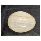 Natural White Banded Agate Stone Egg