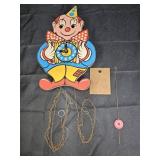 Helmut Kammerer Wooden Clown Cuckoo Clock