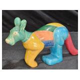 Raku Ceramic Kangaroo Sculpture