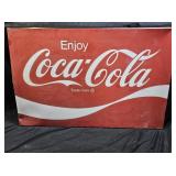Vintage 1969 Metal Coca Cola Advertisement Sign