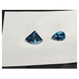 2 London Blue Topaz Cut Loose Gemstones