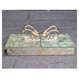 Vintage Copper/Brass 2-sided Ibex Lidded Box