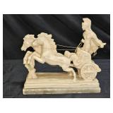 L Toni Roman Gladiator, Chariot & Horses on Marble