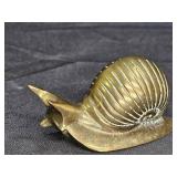 Vintage Interpur Solid Brass Snail Paper Weight