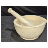 T,M,& S Acid Proof Thick Porcelain Mortar & Pestle