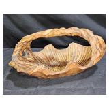 Rustic Carved Handled Fruit Bowl