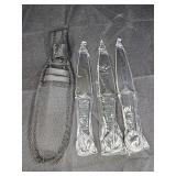 Set of 3 Fixed Blade Throwing Knives EW086-3BK