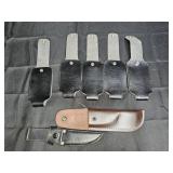 7 Black & Brown Knife Belt Cases