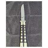 Black Handle Stainless Steel Butterfly Knife