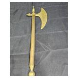 Small Persian Tabar Brass Ceremonial Battle Axe