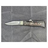 AGA Campolin Italian Black Horn Automatic Knife