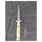 Italian Bone Handle Stiletto Automatic Knife