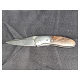 Wood Look Folding Knife with Handle Lock