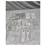 18 Various Size Black Woven Nylon Knife Cases