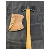 Rare Vtg Marbles Double Bit Hatchet with Sheath