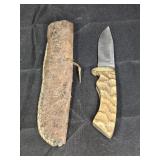 Handmade Bone Handle Full Tang Hunting Knife