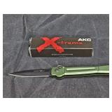AKC X-treme ACE-RB Green Auto Folding Knife