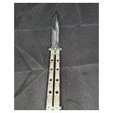Stainless Steel Pirate Skull Butterfly Knife