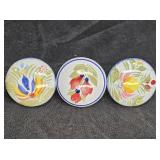 3 Henriot French Porcelain Drawer Pulls