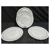4 Heinrich H & C Silver Wreath Dinner Plates