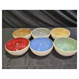 6 Laurie Gates Sierra Stoneware Deep Ceramic Bowls