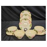 Franciscan Desert Rose 4 Tea Cups & 5 Saucers