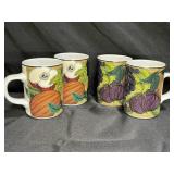 4 Dansk Cornucopia Dinnerware Mugs