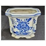 Blue/White Chinoiserie Porcelain Planter