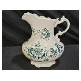 Vtg J & E Mayer Earthenware Water Pitcher