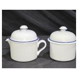 Dansk Bistro Lidded Creamer & Lidded Sugar Bowl