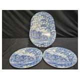 Myott Royal Mail Blue Stagecoach 5 Dinner Plates