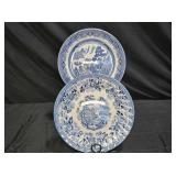 Churchill Blue Willow & Blue Tonquin Dinner Plates
