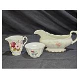 Grindley Gravy Boat & Royal Grafton Sugar Creamer