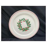 Anchor Hocking Holiday Wreath Ironstone Platter