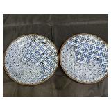 2 Blue & White Japanese Imari Ware Plates
