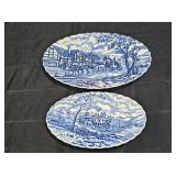 Myott Royal Mail Blue Stagecoach Sm & Lg Platters