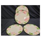 Franciscan Desert Rose 4 Dinner Plates