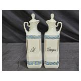 Vintage Victoria China Oil & Vinegar Cruets