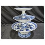 Bombay 3-Tier Chinoiserie Porcelain Cupcake Stand