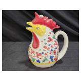 Vtg Deruta Pottery Rooster Water Pitcher