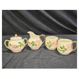 Franciscan Desert Rose Sugar, Creamer, 2 Mugs