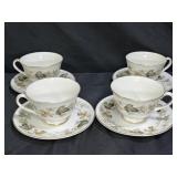 4 Royal Doulton Larchmont Tea Cups & Saucers